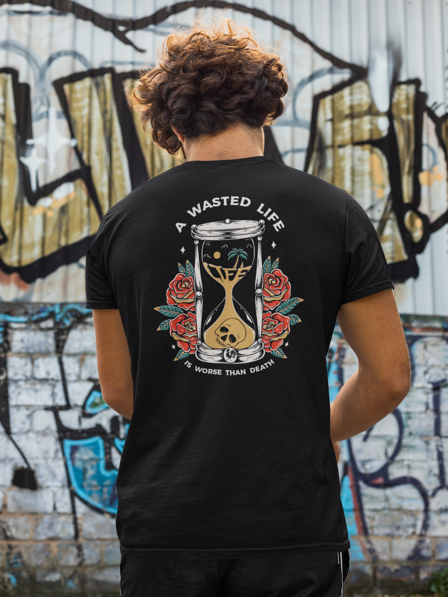 Unisex Black Graphic Tees