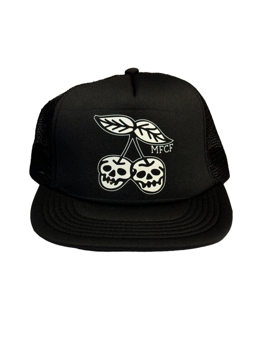 Skull Cherries Snapback Mesh Trucker Hat